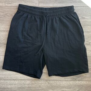 Real Essentials Men’s Drawstring Casual Sweat Shorts with Pockets Black XL